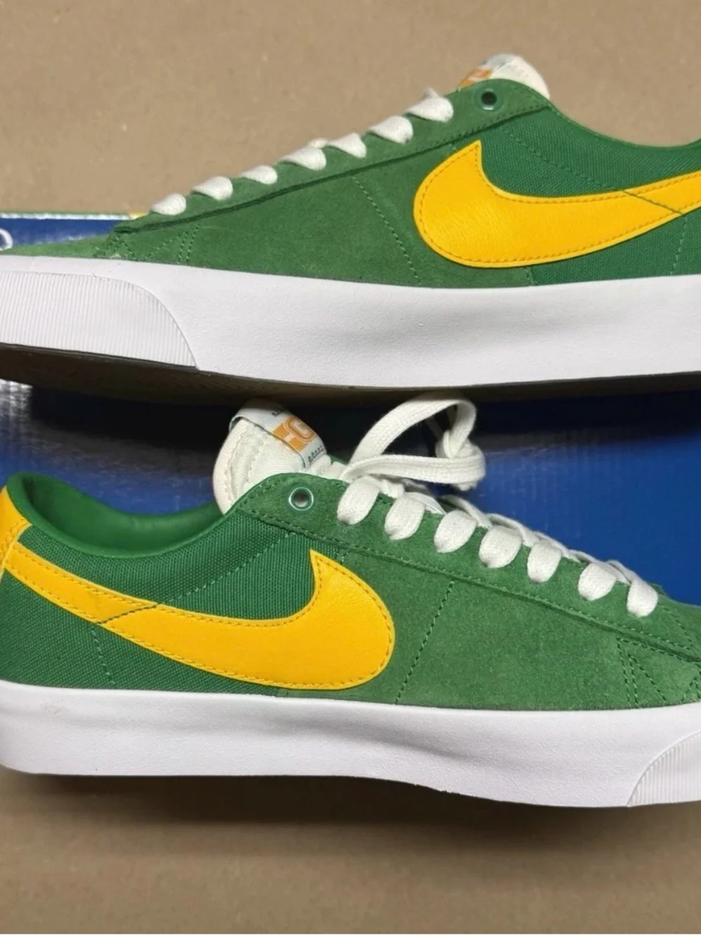 Nike Zoom Blazer Pro GT SB Low Lucky Green Gold Mens size 8 Shoes NEW!